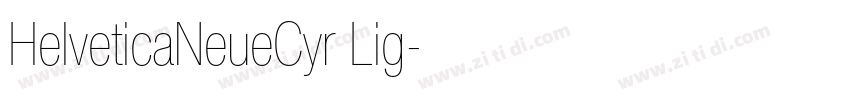 HelveticaNeueCyr Lig字体转换